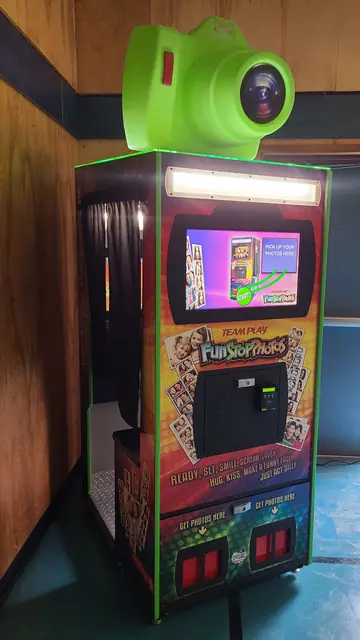 Photo booth set up on Halloween, October 2023
