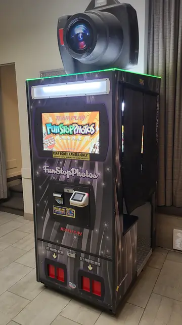 Photo booth set up indoors, October 2024