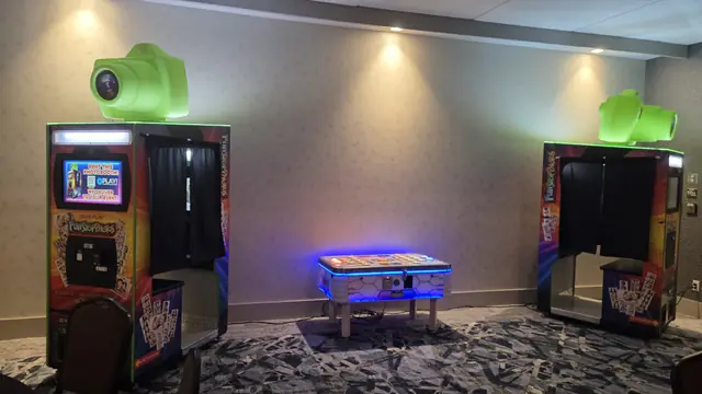 Two photo booths set up side by side at one event, October 2025
